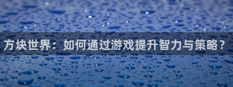 狗子28：方块世界：如何通过游戏提升智力与策略？